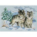 (image for) Mini A Pair Of Wolves Counted Cross Stitch Kit